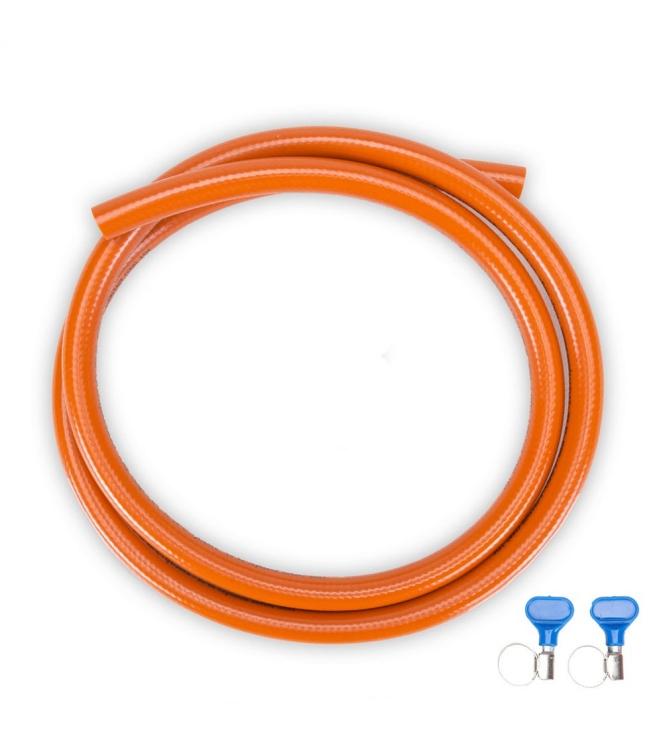 Gimeg Gimeg Propaanslang 1,5m met klemmen 5707307 Gimeg gas/benzine 5707307 ecru bij Leerentveldvrijetijd.nl