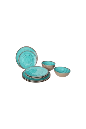Bo-Camp Bo-Camp Servies Halo 12 delig melamine aqua