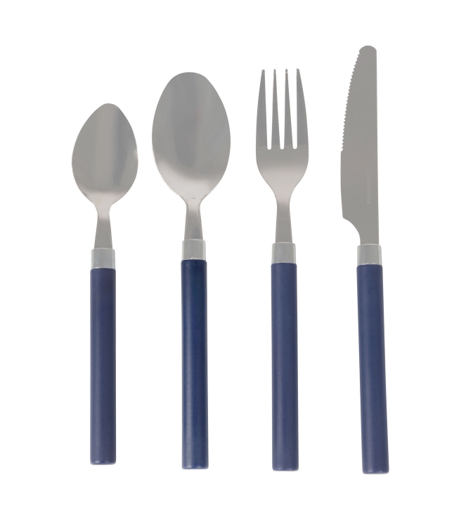 Bo-Camp Bo-Camp Bestekset in box 4-dlg 1-p. navy 6102117 Bo-Camp koken 6102117 ecru bij Leerentveldvrijetijd.nl