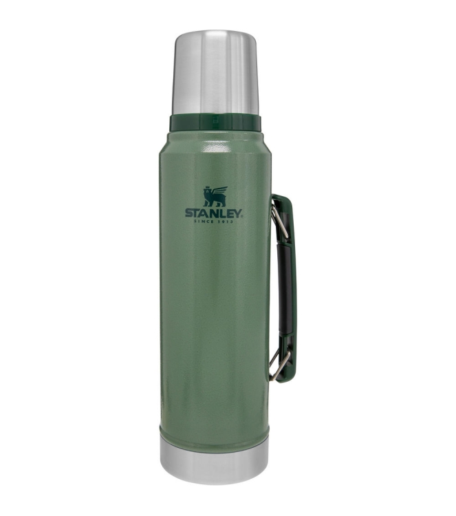 Stanley Stanley The Legendary Classic Bottle 1.0L / 1.1QT hammertone green 10-08266-001 Hammertone Green Stanley koken 10-08266-001 blauw bij Leerentveldvrijetijd.nl