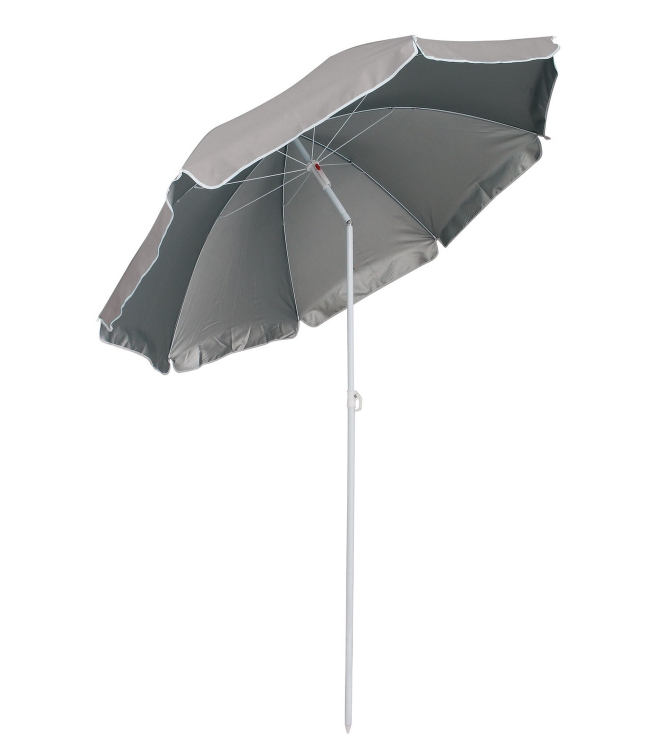 Eurotrail Eurotrail Strand Parasol grey ETCF0933 grey Eurotrail meubilair ETCF0933 lichtblauw bij Leerentveldvrijetijd.nl