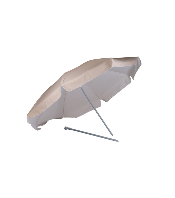 Bo-Camp Bo-Camp Parasol diameter 250cm sand 7267230 Bo-Camp meubilair 7267230 ecru bij Leerentveldvrijetijd.nl