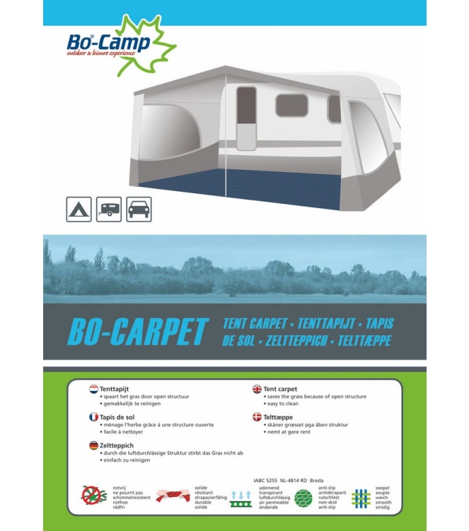 Bo-Camp Bo-Camp Tenttapijt 3,0 x 4,0 meter Blauw 4218053 Bo-Camp tenten 4218053 antraciet bij Leerentveldvrijetijd.nl