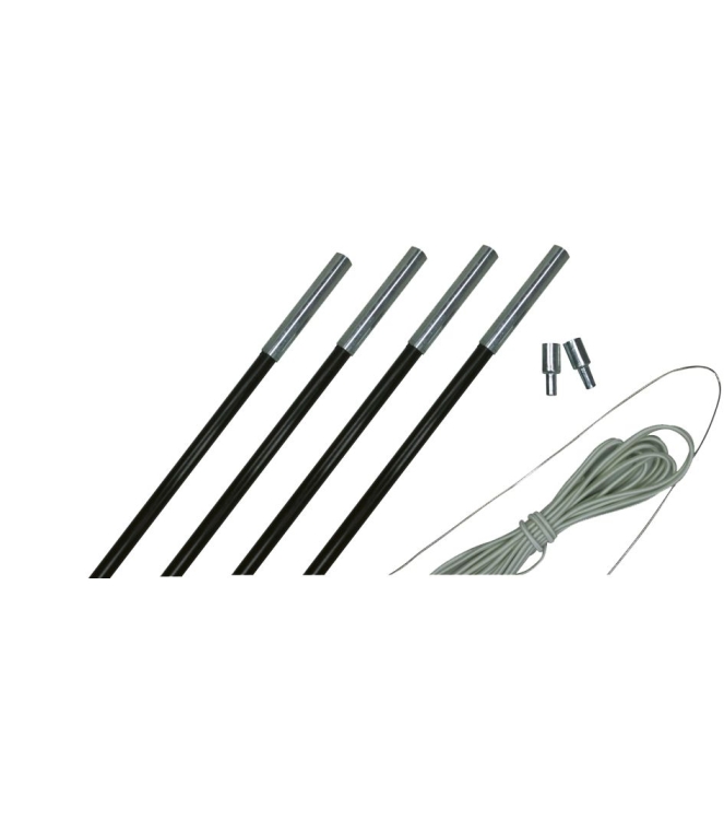 Eurotrail Eurotrail Fiberglas stokset 400-450cm 9,5 ETSP0406 Eurotrail tenten ETSP0406 ecru bij Leerentveldvrijetijd.nl