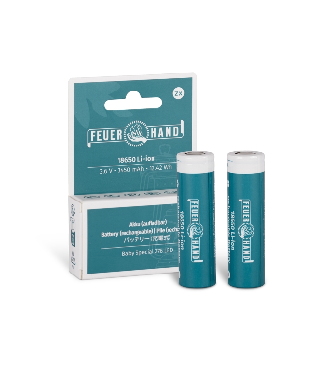 Feuerhand Feuerhand Li-Ion batterij 2st FH 18650-LI-ION Feuerhand caravan FH 18650-LI-ION ecru bij Leerentveldvrijetijd.nl