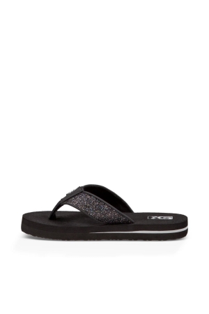Teva Teva Mush II Slippers Kids Black Sparkle Teva Teva Mush II Slippers Kids Black Sparkle