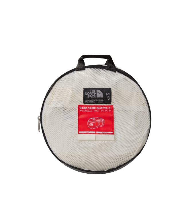 The North Face The North Face Base Camp Duffel Small ubo white dune-tnf white NF0A52ST UBO White Dune-Tnf White The North Face tassen NF0A52ST roze bij Leerentveldvrijetijd.nl