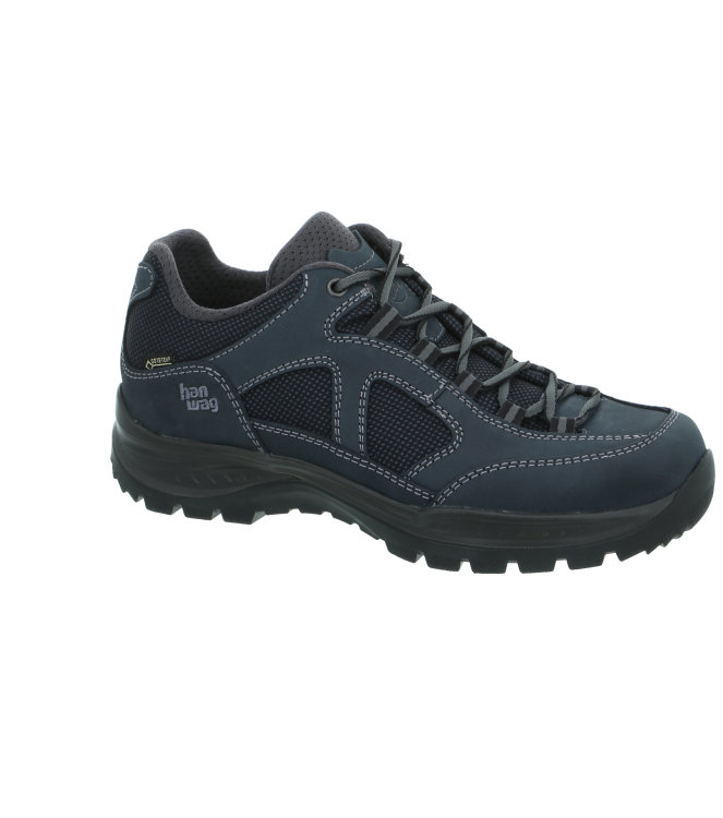 Hanwag Hanwag Gritstone II Lady Narrow GTX 007064 navy/asphalt H204601 007064 Navy/Asphalt Hanwag wandelschoenen H204601 antraciet bij Leerentveldvrijetijd.nl