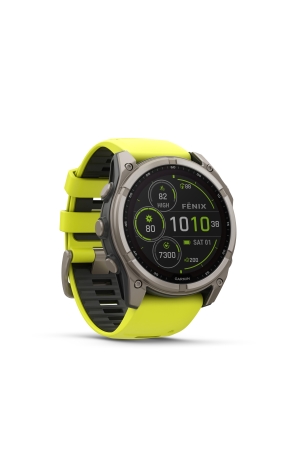 Garmin Garmin fenix 8 51 mm, Solar, Sapphire titanium Amp Yellow/Graphite Band Garmin Garmin fenix 8 51 mm, Solar, Sapphire titanium Amp Yellow/Graphite Band