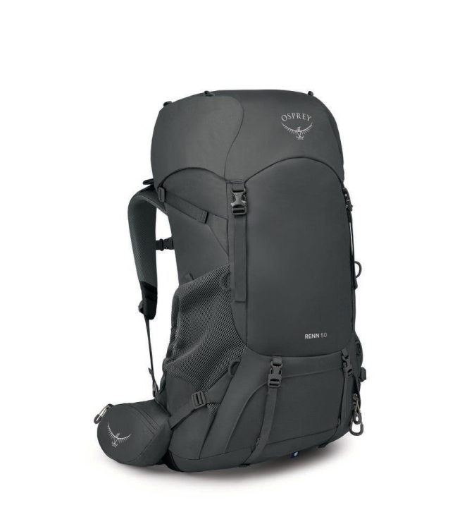 Osprey Osprey Renn 50 1000_dark charcoal/gray wolf 3302 1000_Dark Charcoal/Gray Wolf Osprey tassen 3302 zwart combinatie bij Leerentveldvrijetijd.nl