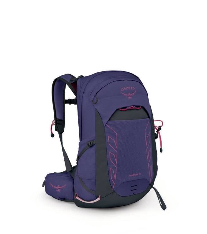 Osprey Osprey Tempest 22 dagtour rugzak 1095_deep fig/hotspot pink 10006802 1095_Deep Fig/Hotspot Pink Osprey tassen 10006802 blauw combinatie bij Leerentveldvrijetijd.nl