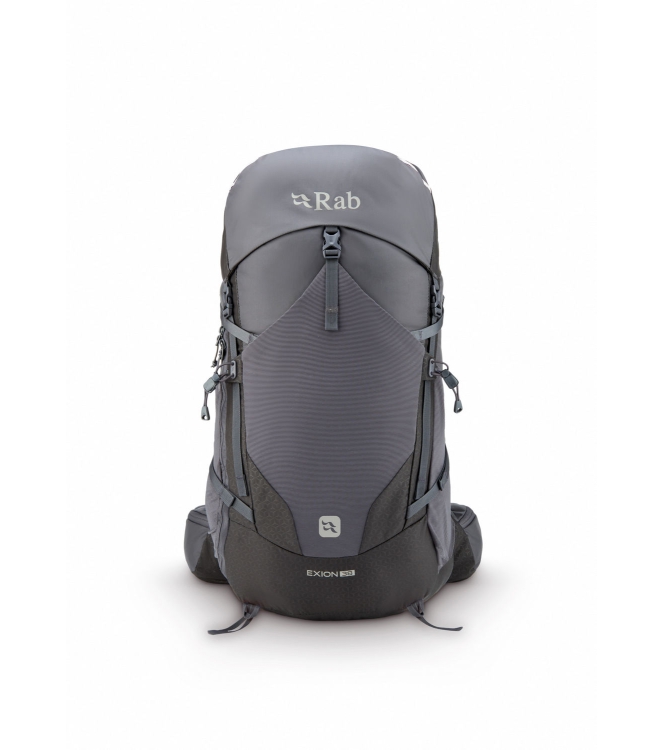 Rab Rab Exion 38 agr_anthracite/graphene QAP-73 AGR_Anthracite/Graphene Rab tassen QAP-73 zwart combinatie bij Leerentveldvrijetijd.nl