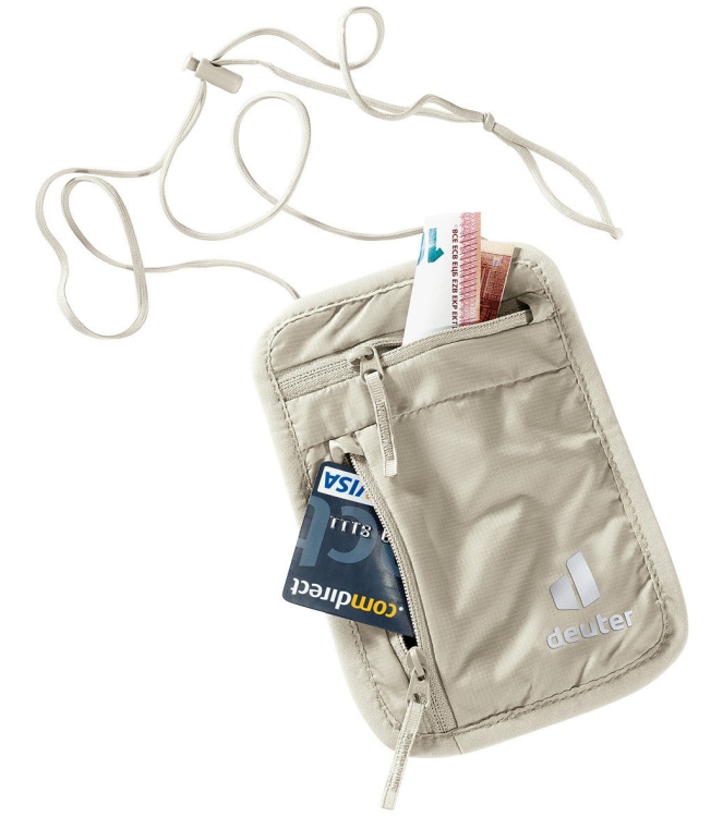 Deuter Deuter Security Wallet I 6010_sand DA3950021 6010_Sand Deuter outdoor accessoires DA3950021 donker blauw bij Leerentveldvrijetijd.nl