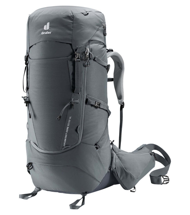 Deuter Deuter Aircontact Core 55+10 SL 4701_graphite-black DR3350424 4701_graphite-black Deuter tassen DR3350424 zwart combinatie bij Leerentveldvrijetijd.nl