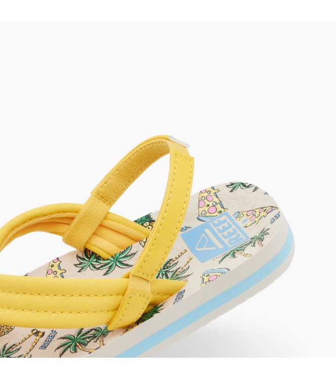 Reef Reef Little Ahi teenslipper hawaiian pizza CJ6625 Hawaiian Pizza Reef slippers CJ6625 groen bij Leerentveldvrijetijd.nl