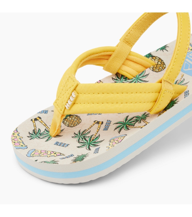 Reef Reef Little Ahi teenslipper hawaiian pizza CJ6625 Hawaiian Pizza Reef slippers CJ6625 groen bij Leerentveldvrijetijd.nl
