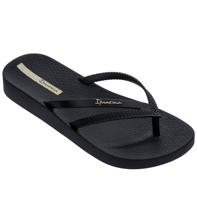 Ipanema Ipanema Anatomic Bossa Soft teenslipper dames 20766_black IP 82840 20766_Black Ipanema slippers IP 82840 licht grijs bij Leerentveldvrijetijd.nl