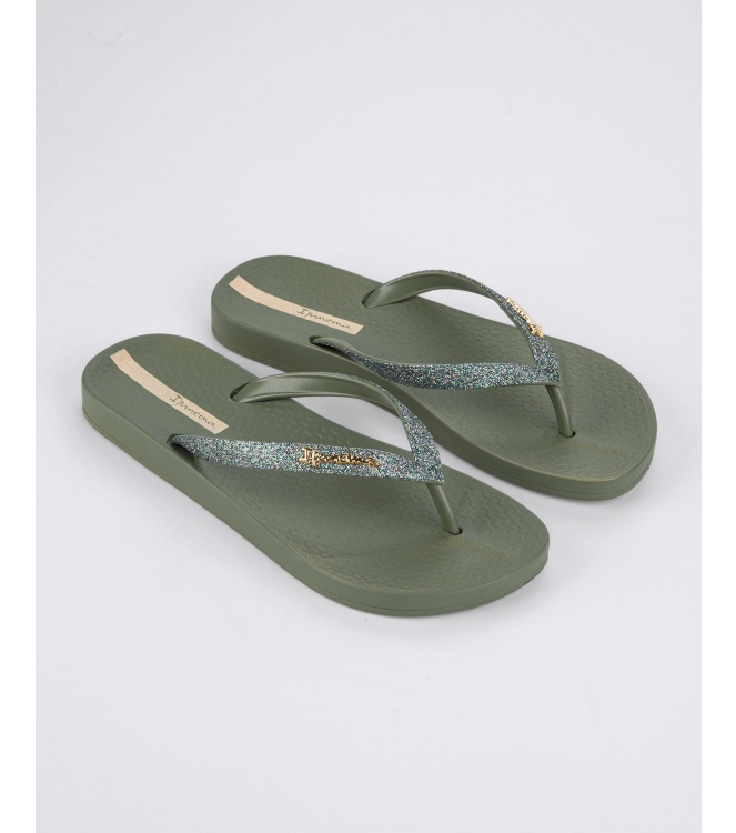 Ipanema Ipanema Anatomic Lolita Slippers aq644_green IP 83140 AQ644_Green Ipanema slippers IP 83140 blauw bij Leerentveldvrijetijd.nl