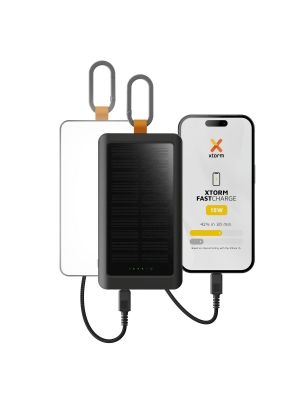 Xtorm Xtorm 15W Go2 Solar Power Bank 10.000  + Light - Charcoa