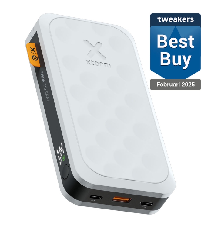 Xtorm Xtorm 35W Fuel Series Powerbank 20.000 dusk white FS5200 Dusk White Xtorm electra FS5200 roze bij Leerentveldvrijetijd.nl