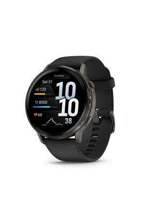 Garmin Garmin Venu 4 - 45mm Slate met Zwarte siliconen band 
