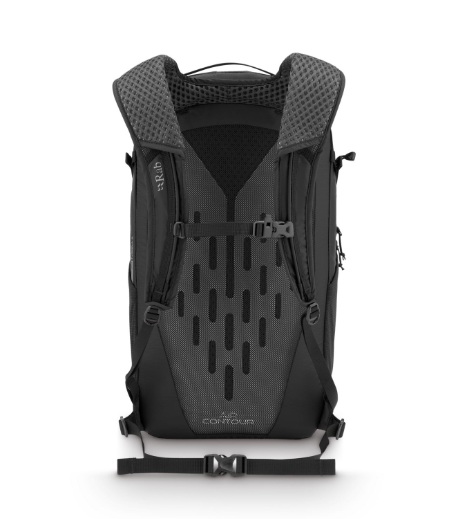 Rab Rab Tygen 22 blk_black QAQ-04 BLK_Black Rab tassen QAQ-04 licht grijs bij Leerentveldvrijetijd.nl