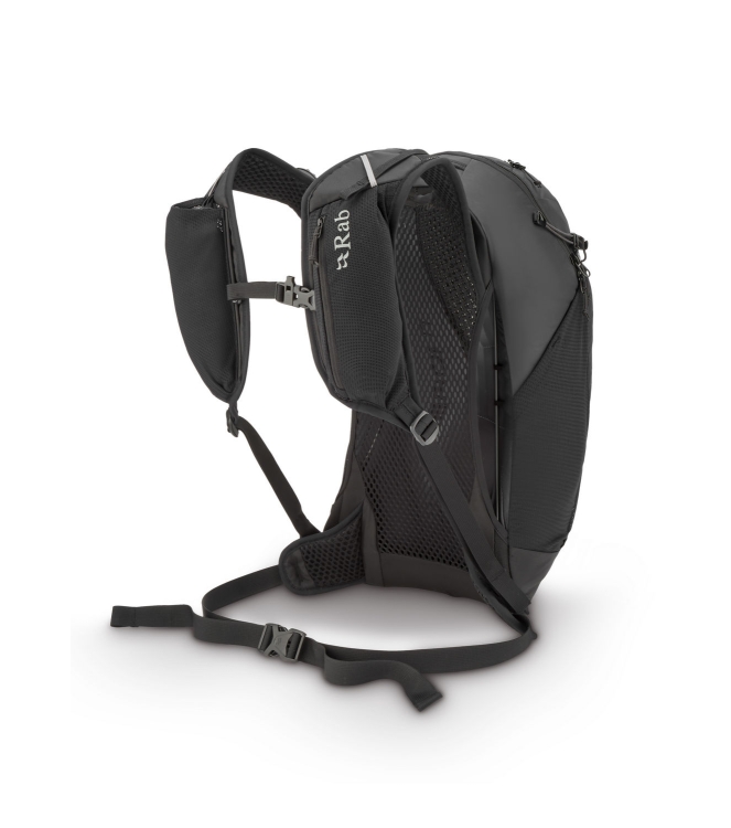 Rab Rab Airox 18 blk_black QAQ-09 BLK_Black Rab tassen QAQ-09 licht grijs bij Leerentveldvrijetijd.nl