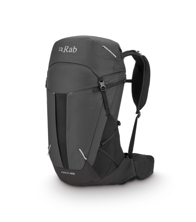 Rab Rab Airox 30 blk_black QAQ-14 BLK_Black Rab tassen QAQ-14 licht grijs bij Leerentveldvrijetijd.nl