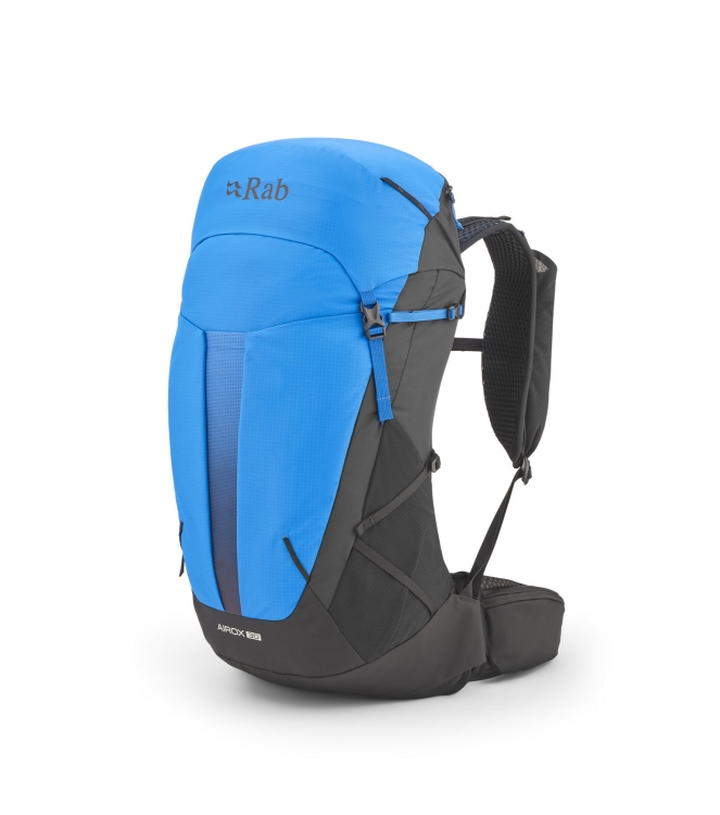 Rab Rab Airox 30 mbb_maya blue/black QAQ-14 MBB_Maya Blue/Black Rab tassen QAQ-14 antraciet bij Leerentveldvrijetijd.nl