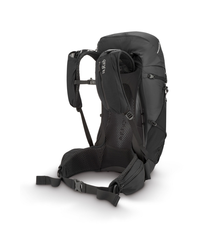 Rab Rab Airox 36 blk_black QAQ-16 BLK_Black Rab tassen QAQ-16 licht grijs bij Leerentveldvrijetijd.nl