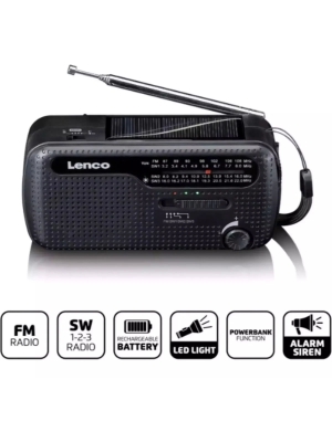 Lenco Lenco MCR-113BK Noodradio Draagbaar Opwindbaar