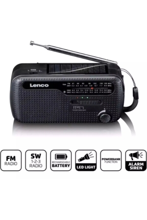 Lenco Lenco MCR-113BK Noodradio Draagbaar Opwindbaar 