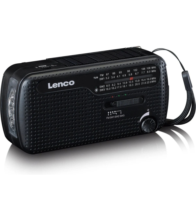Lenco Lenco MCR-113BK Noodradio Draagbaar Opwindbaar MCR-113BK Lenco outdoor accessoires MCR-113BK ecru bij Leerentveldvrijetijd.nl