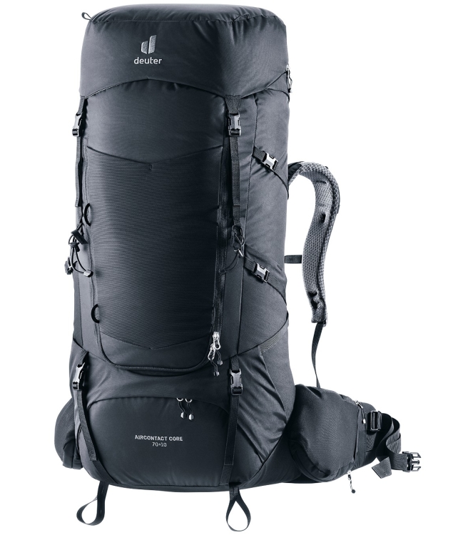 Deuter Deuter Aircontact Core 70+10 rugzak 7000_black DR3350726 7000_black Deuter tassen DR3350726 licht grijs bij Leerentveldvrijetijd.nl