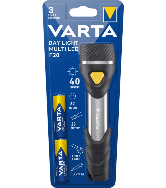 Varta Varta Day Light Multi LED F20 incl 2xAA 16632 Varta verlichting 16632 ecru bij Leerentveldvrijetijd.nl