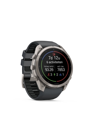 Garmin Garmin Fenix 9 Pro inReach 51mm Titanium Graphite/Zwarte siliconen band