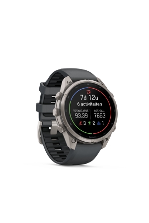 Garmin Garmin Fenix 9 Pro inReach 47mm Titanium Graphite/Zwarte siliconen band