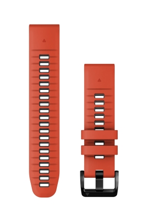 Garmin Garmin QuickFit 22 Fenix Horlogeband Flame Red/Graphite siliconen