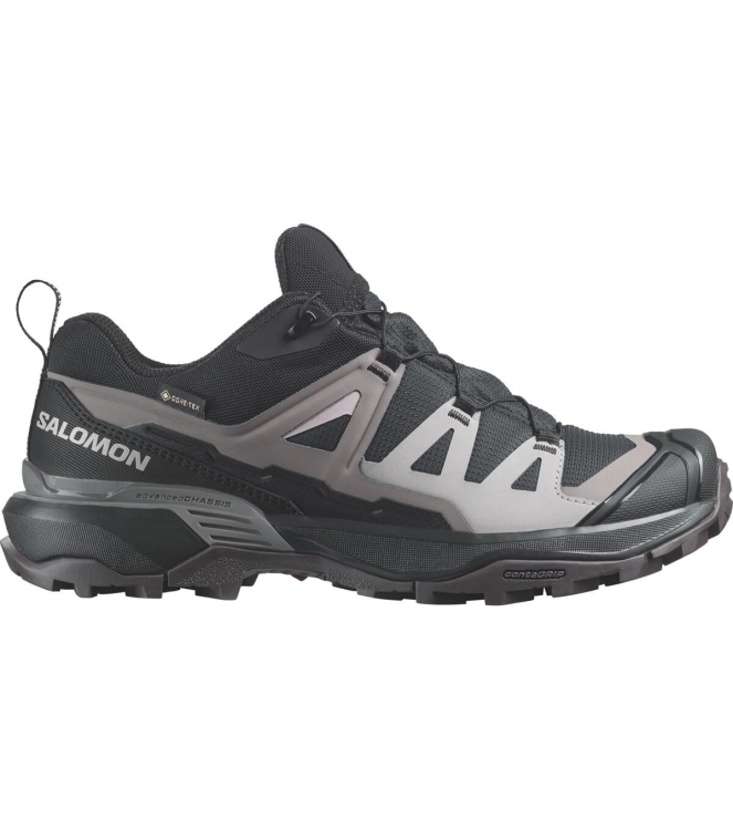 Salomon Salomon X Ultra 360 GTX W black / plum kitten / shale L47449200 Black / Plum Kitten / Shale Salomon wandelschoenen L47449200 blauw combinatie bij Leerentveldvrijetijd.nl