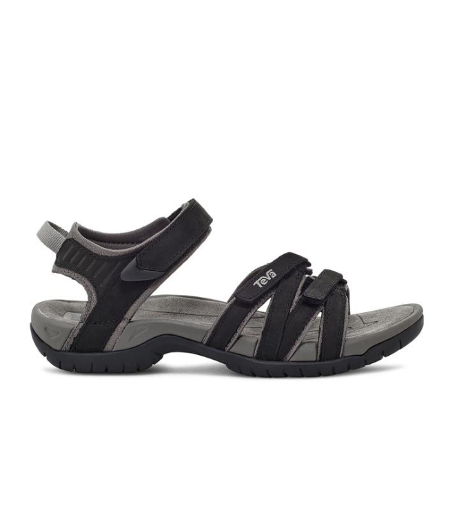 Teva Teva Tirra Leather Sandaal dames blk_black 4177 BLK_Black Teva sandalen 4177 licht grijs bij Leerentveldvrijetijd.nl
