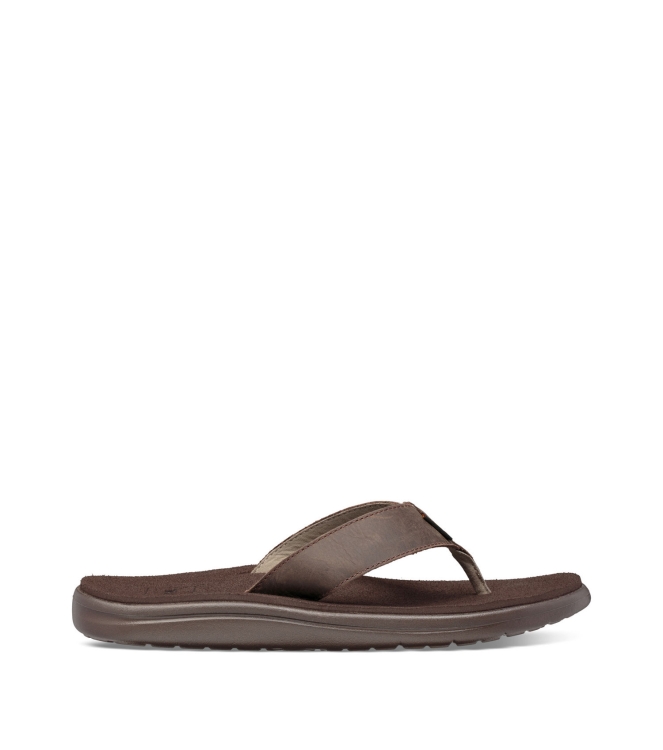 Teva Teva M Voya Flip Leather chocolate brown 1106784 Chocolate Brown Teva slippers 1106784 marine bij Leerentveldvrijetijd.nl