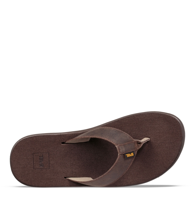 Teva Teva M Voya Flip Leather chocolate brown 1106784 Chocolate Brown Teva slippers 1106784 marine bij Leerentveldvrijetijd.nl