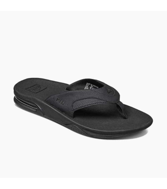 Reef Reef Fanning teenslipper all black RF002026ALB All Black Reef slippers RF002026ALB licht grijs bij Leerentveldvrijetijd.nl
