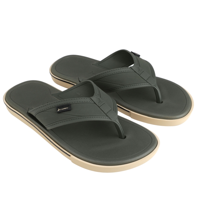 Rider Rider Spin beige/green RI 11772 AG382 Beige/Green Rider slippers RI 11772 AG382 jeans bij Leerentveldvrijetijd.nl