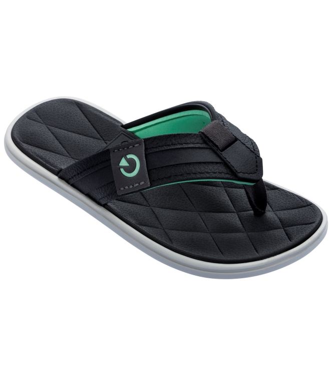 Cartago Cartago Malta Kids Slippers grey/black/green CA 11359 22507 Grey/Black/Green Cartago slippers CA 11359 22507 lichtblauw bij Leerentveldvrijetijd.nl