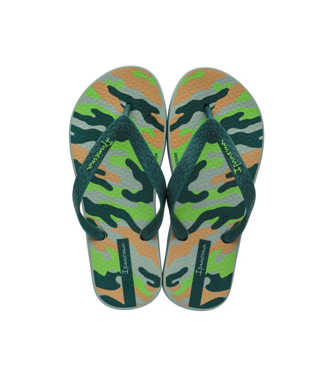Ipanema Ipanema Classic Kids Slippers green/beige IP 82883 21605 Green/Beige Ipanema slippers IP 82883 21605 blauw bij Leerentveldvrijetijd.nl