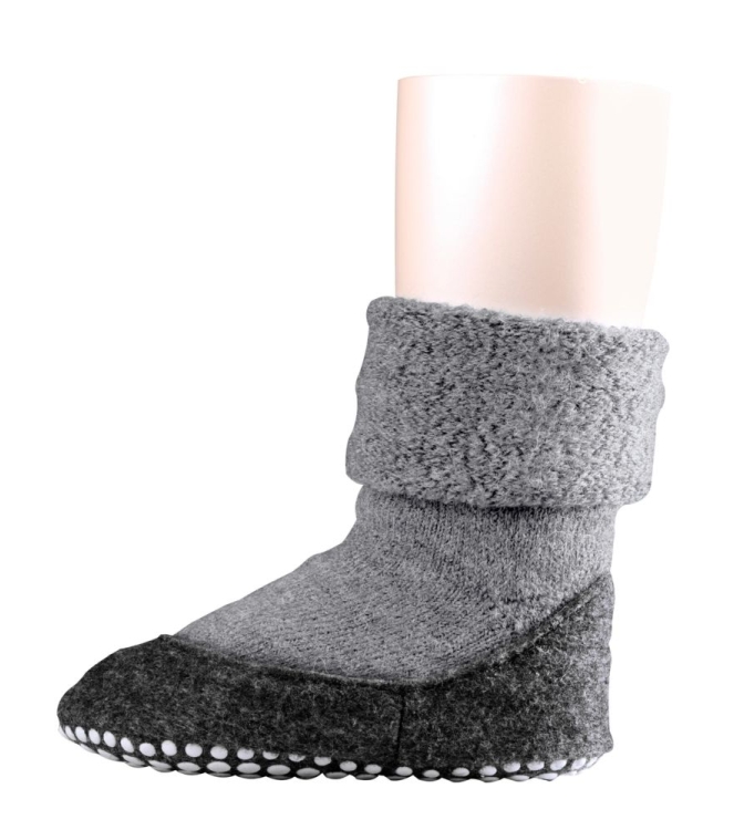 Falke Falke Cosyshoes Slofsokken kids 3400 light grey 10560 3400 LIGHT GREY Falke sloffen 10560 turquoise bij Leerentveldvrijetijd.nl