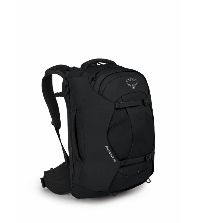 Osprey Osprey Farpoint 40 Rugtas/Travelpack black 1-220 Black Osprey tassen 1-220 licht grijs bij Leerentveldvrijetijd.nl