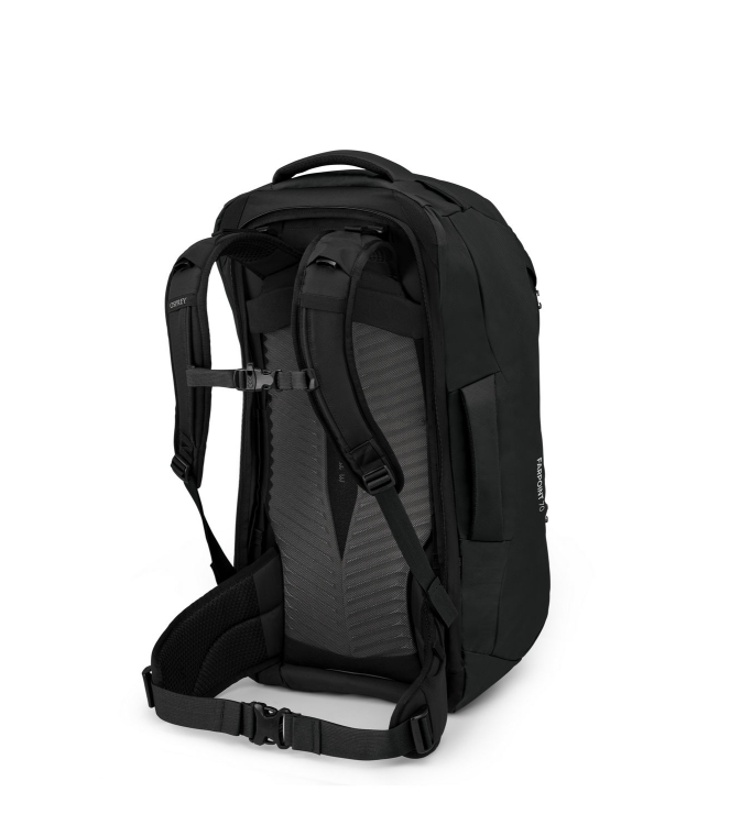 Osprey Osprey Farpoint 70 Rugtas/Travelpack black 1-218 Black Osprey tassen 1-218 licht grijs bij Leerentveldvrijetijd.nl