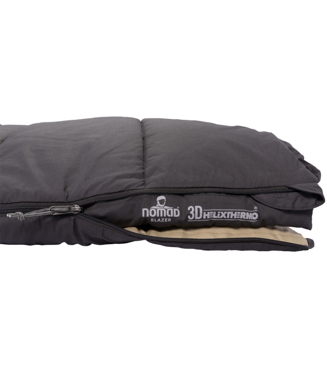 Nomad Nomad Blazer Slaapzak dark grey SCBLESR7J103 Dark grey Nomad slapen SCBLESR7J103 lichtblauw bij Leerentveldvrijetijd.nl